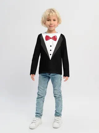 Детский лонгслив / Смокинг