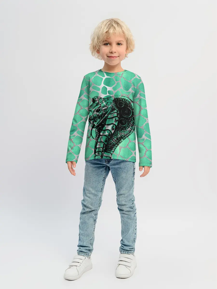 Детский лонгслив / Кобра. Змеиный стиль