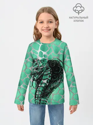 Детский лонгслив / Кобра. Змеиный стиль