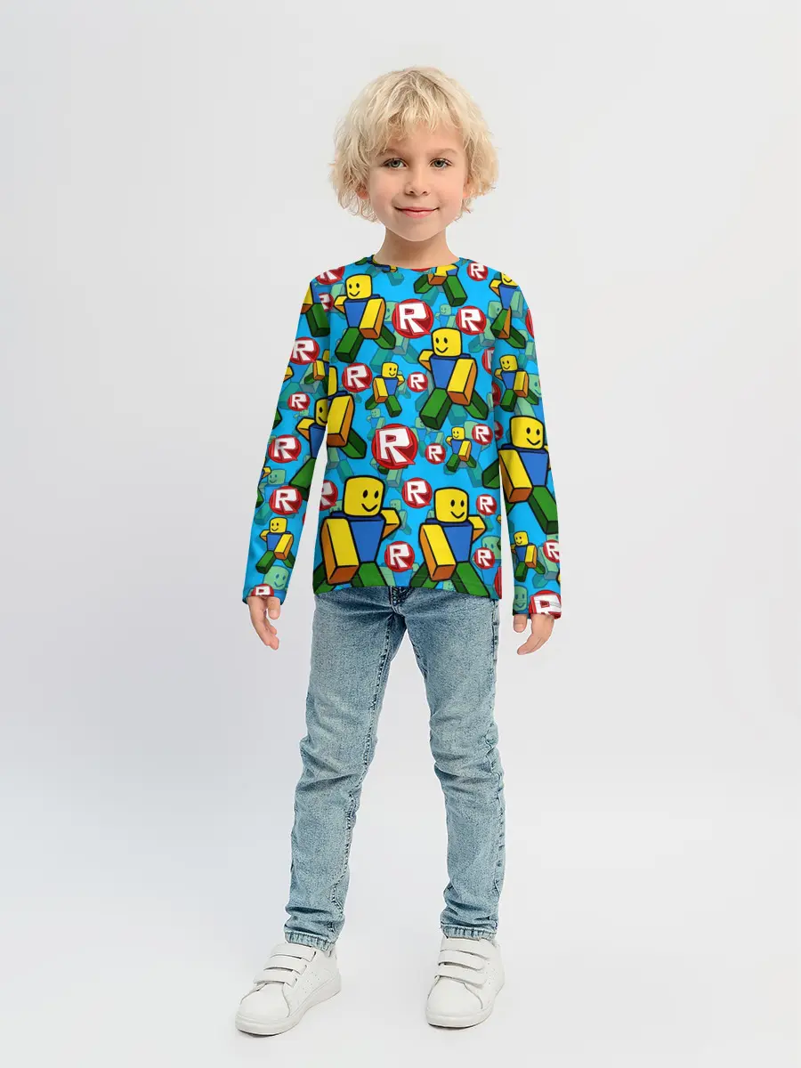 Детский лонгслив / ROBLOX / РОБЛОКС / NOOB / НУБ