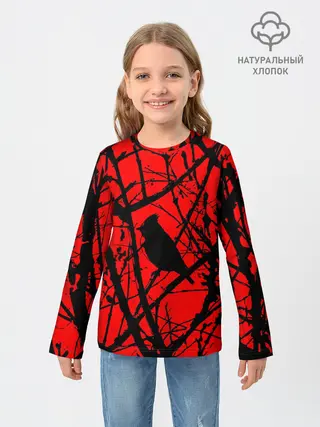 Детский лонгслив / Хоррор Мрачный лес