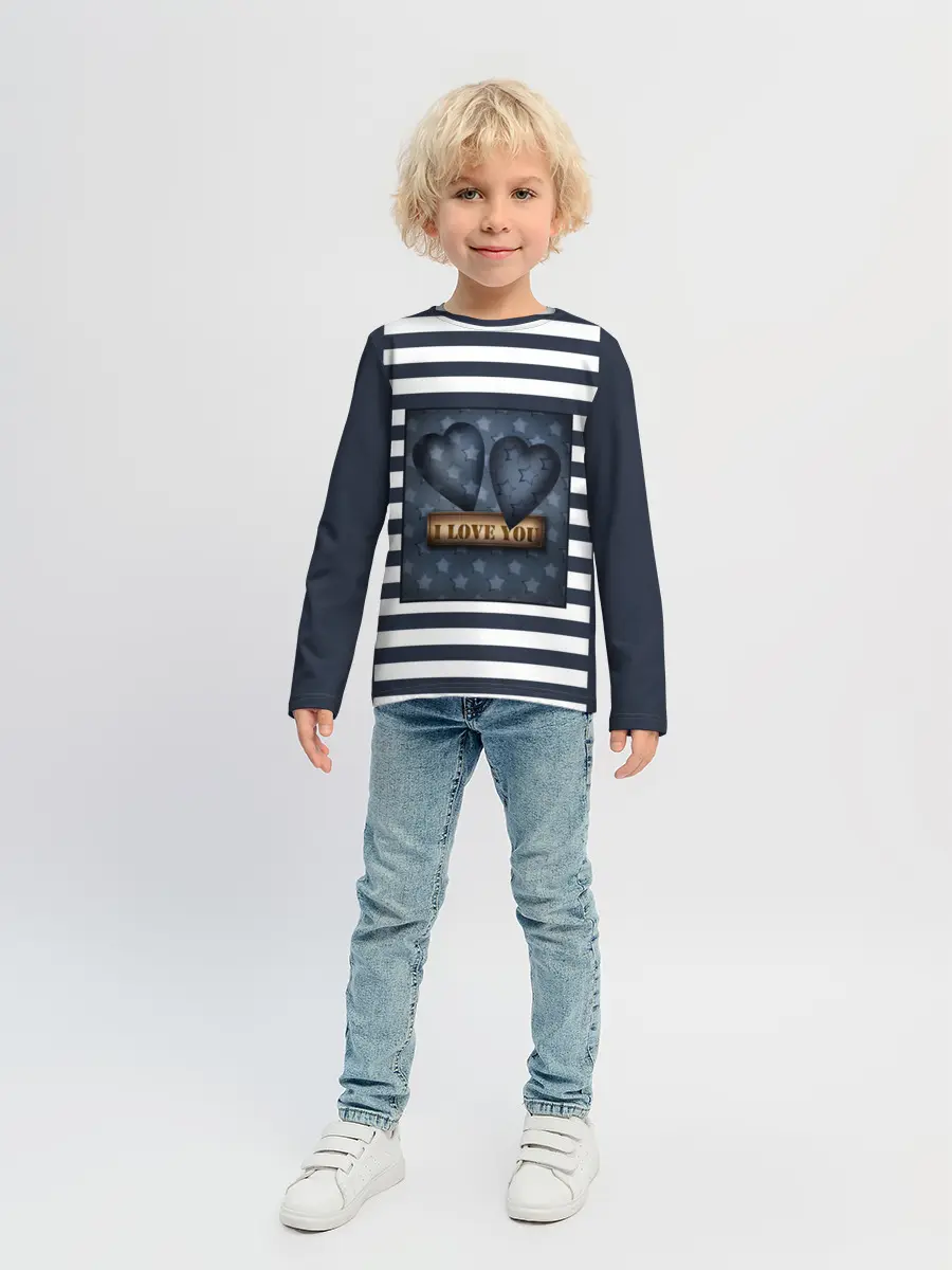 Детский лонгслив / Я тебя люблю