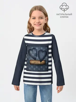 Детский лонгслив / Я тебя люблю
