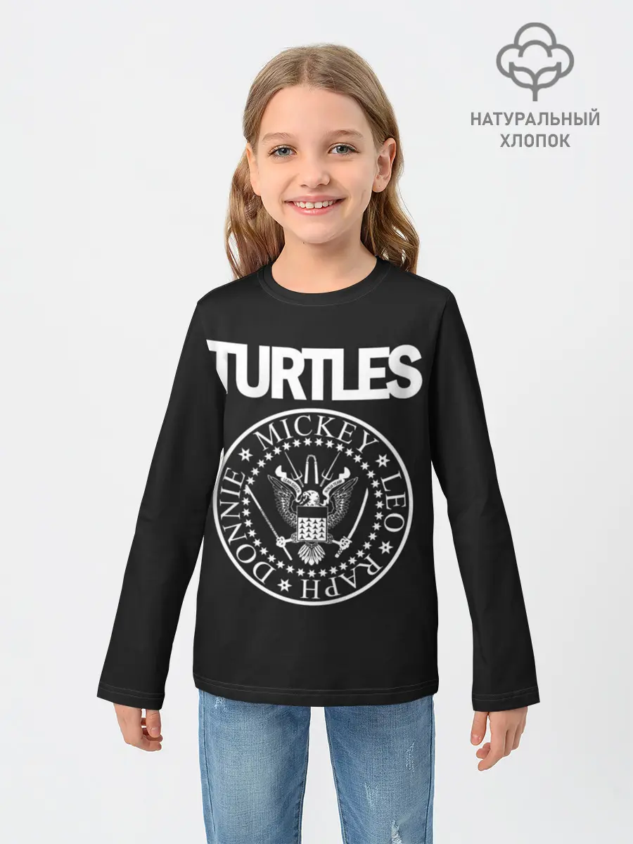 Детский лонгслив / Ramones x TMNT