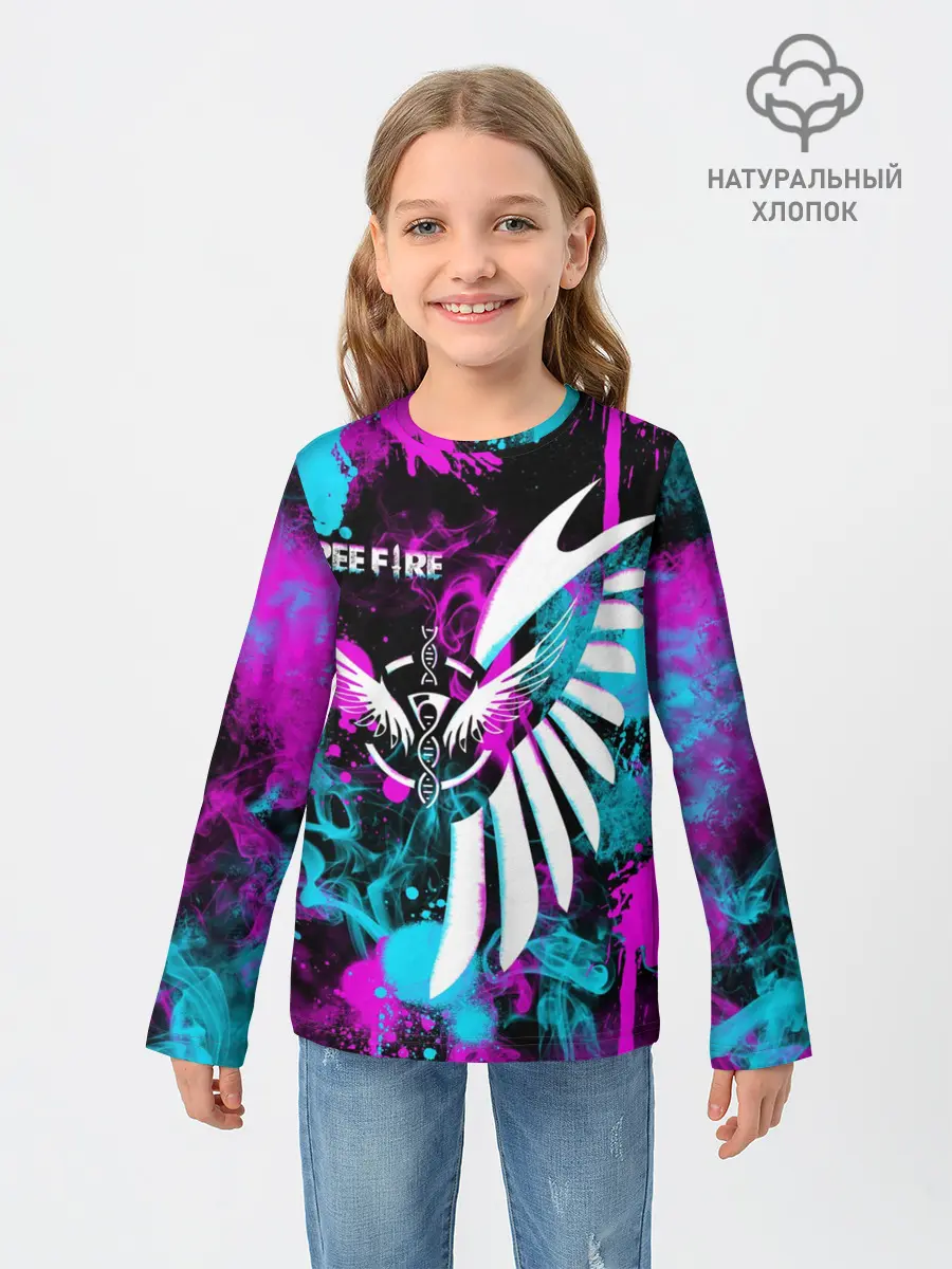 Детский лонгслив / FREE FIRE NEON