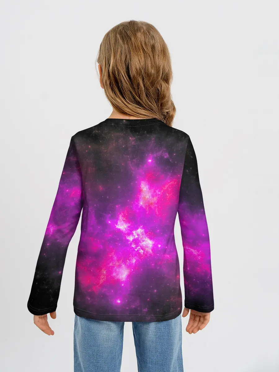 Детский лонгслив / Аниме Девушка | Розовый Космос