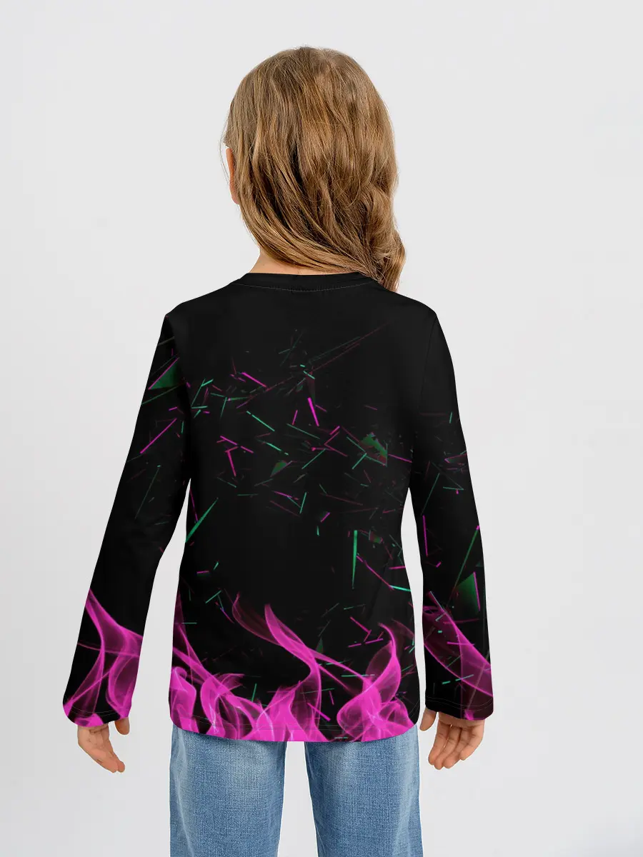 Детский лонгслив / Аниме Девушка Киберпанк