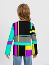 Детский лонгслив / Геометрический неоновый узор