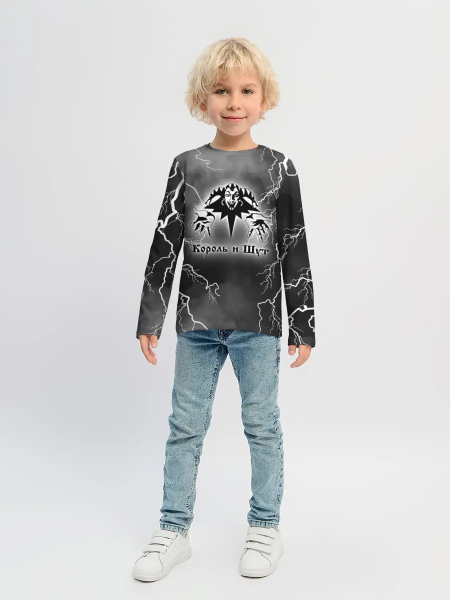 Детский лонгслив / КОРОЛЬ И ШУТ | МОЛНИЯ