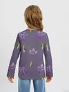 Детский лонгслив / Цветы шафрана на фиолетовом