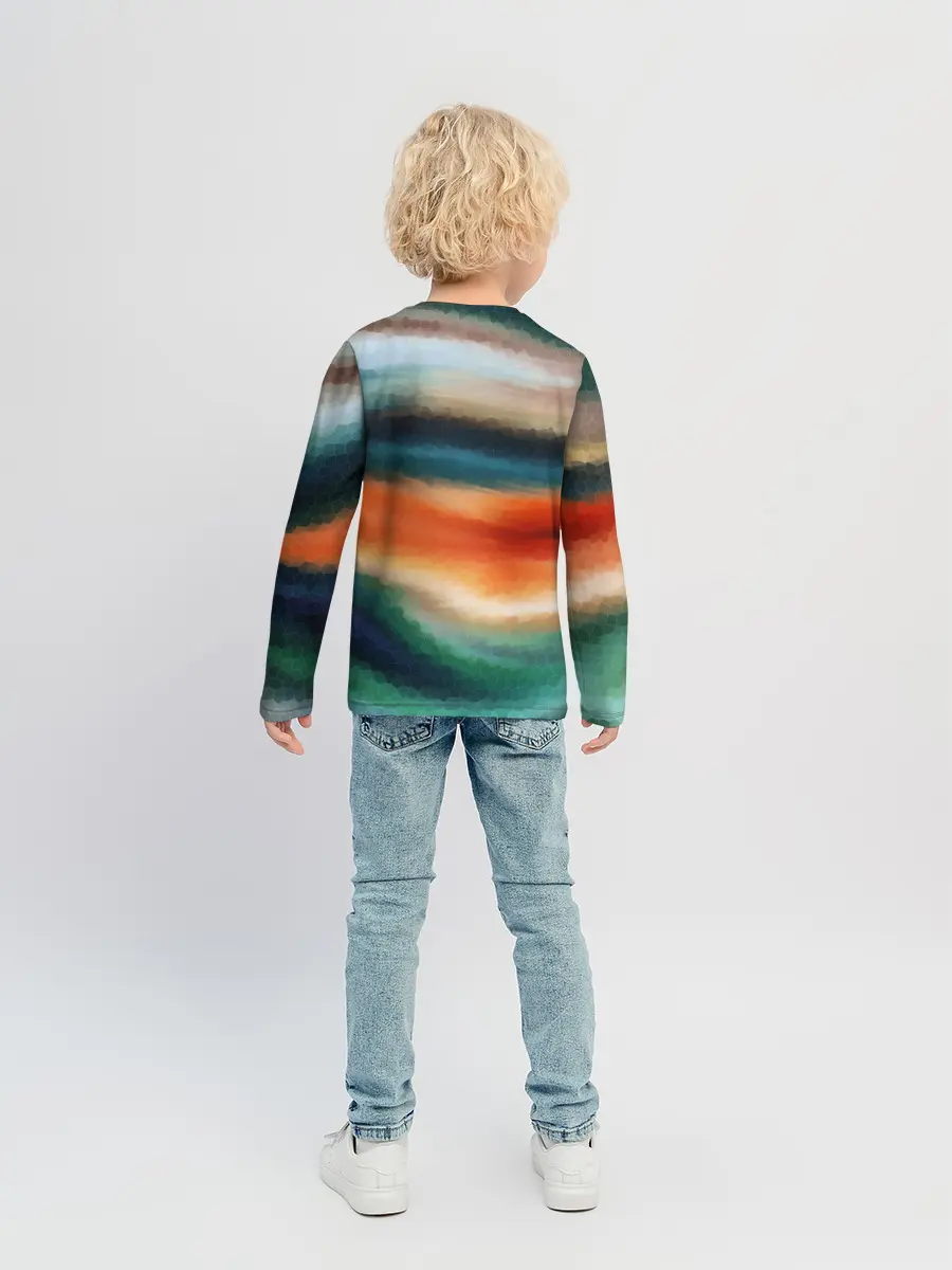 Детский лонгслив / Мозаичный абстрактный узор