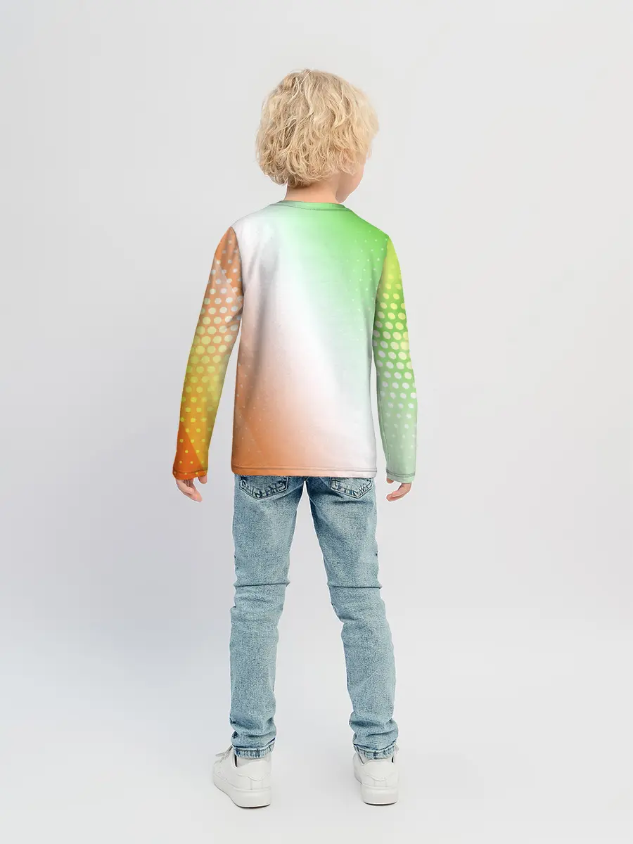 Детский лонгслив / Поп Ит - Динозавр - Абстракция