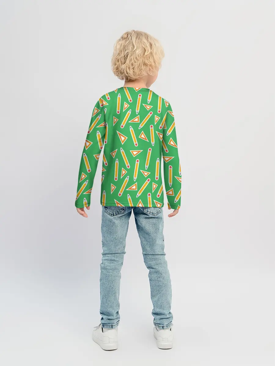 Детский лонгслив / Карандаш и линейка