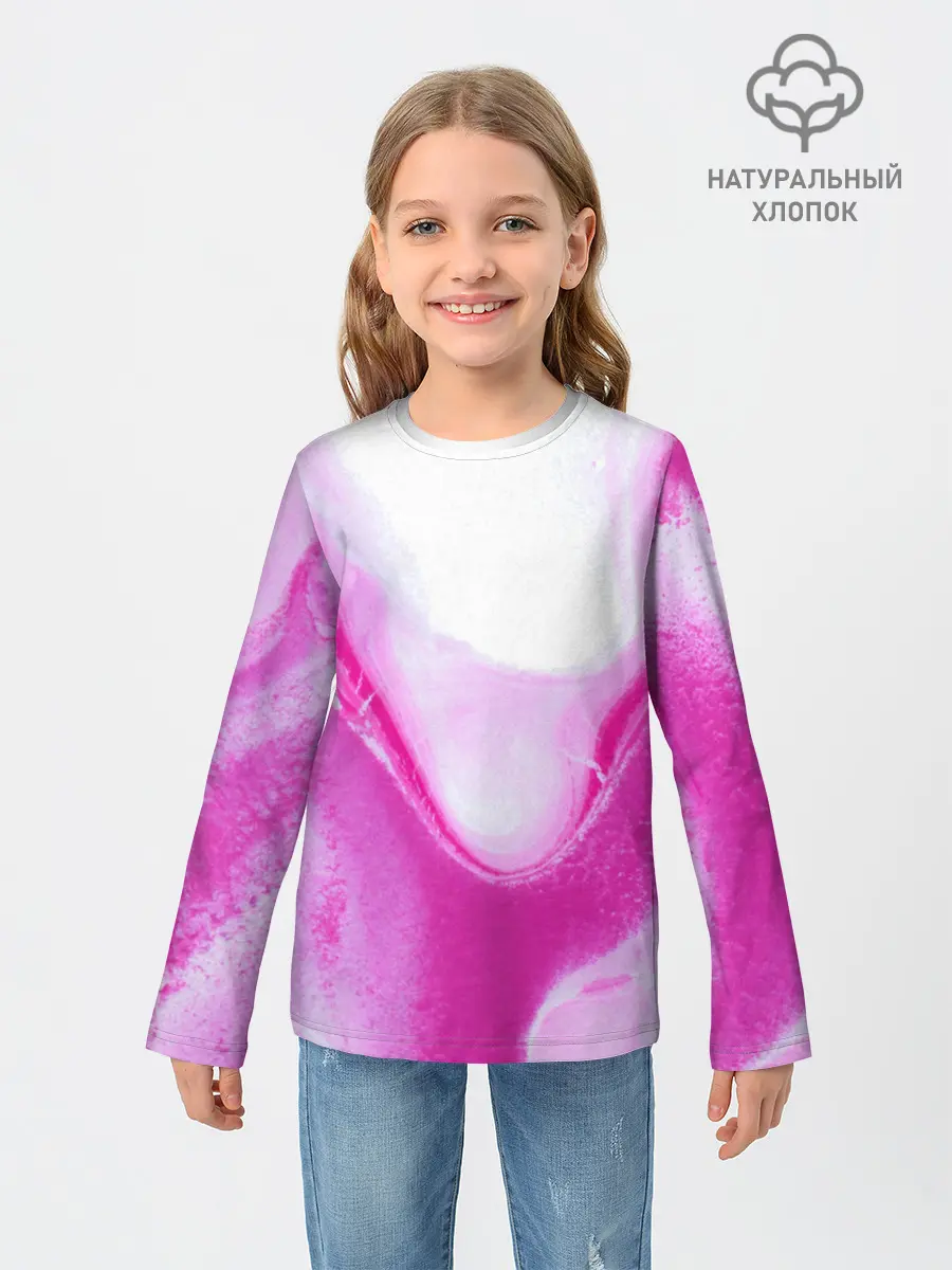 Детский лонгслив / Жидкий пурпур