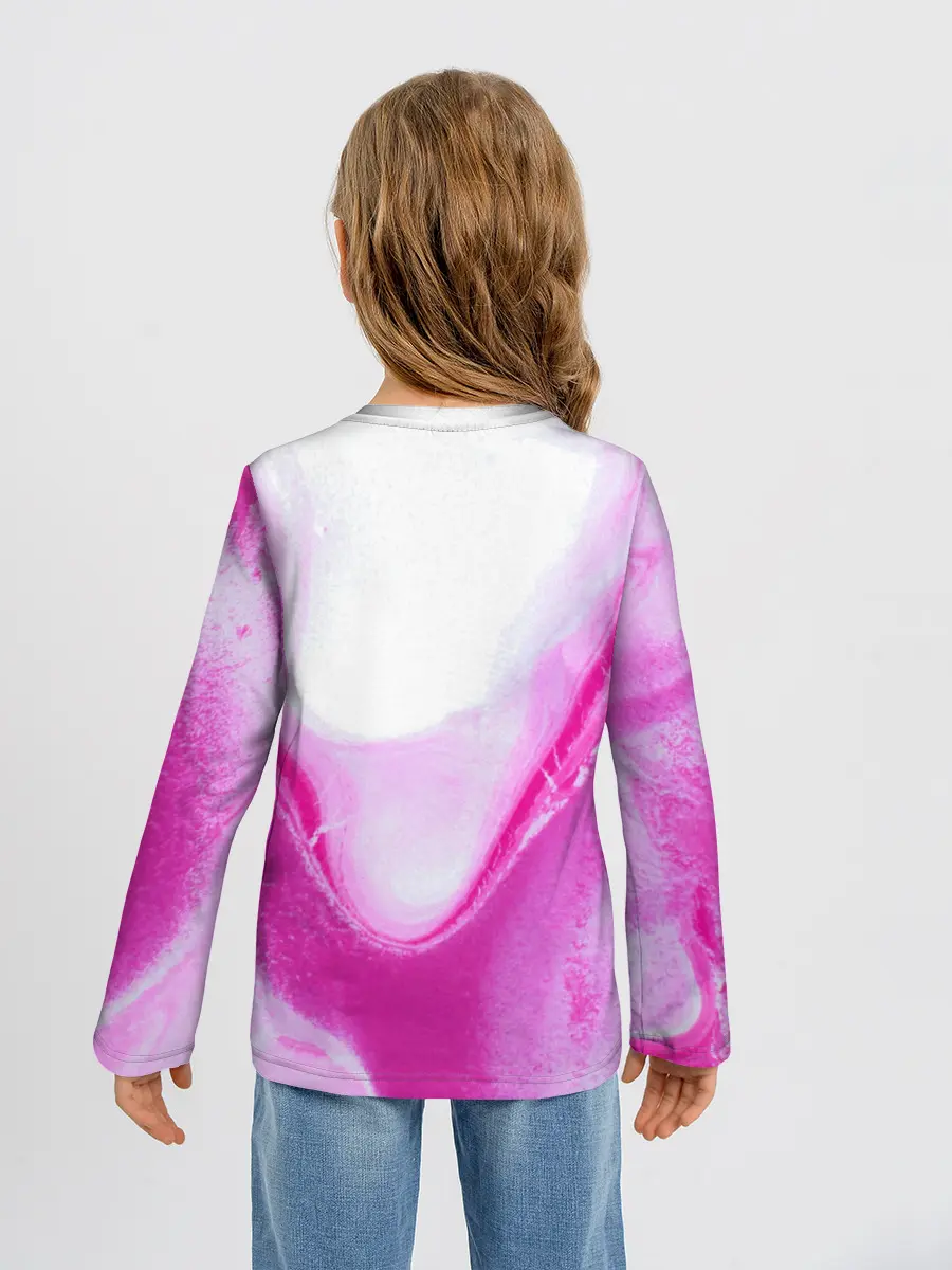 Детский лонгслив / Жидкий пурпур