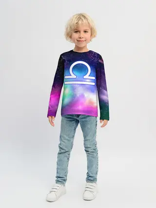Детский лонгслив / Весы / Libra, Знак зодиака