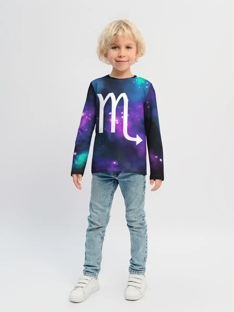Детский лонгслив / Скорпион / Scorpio, Знак зодиака