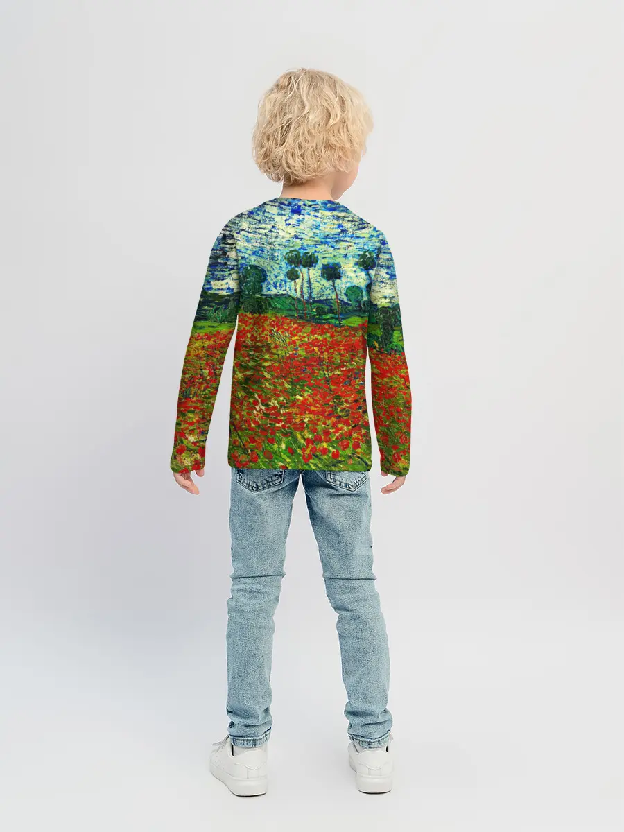 Детский лонгслив / Поле с маками, Ван Гог