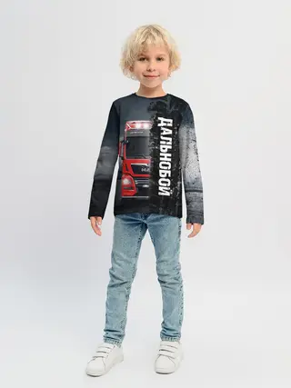Детский лонгслив / Дальнобой | Red Truck