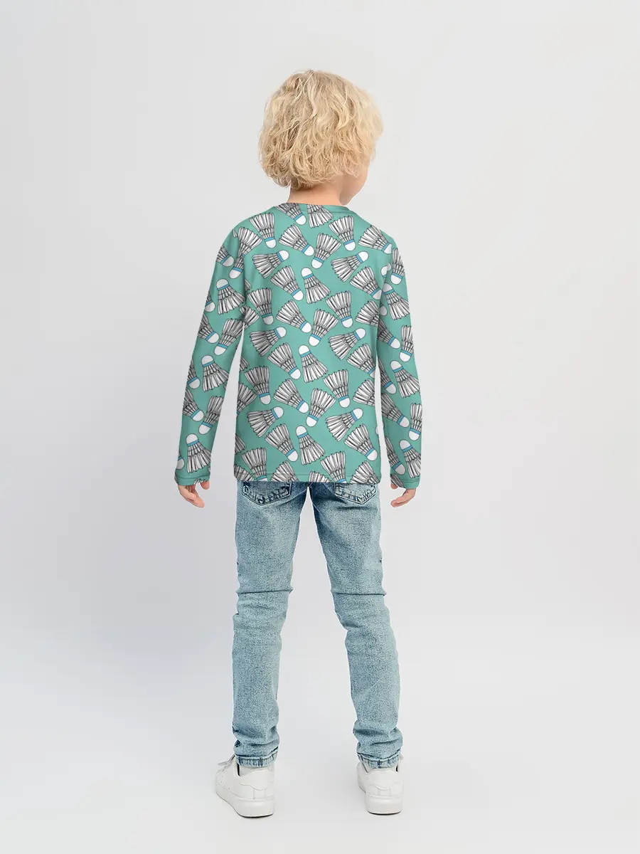 Детский лонгслив / Воланы на ментоловом