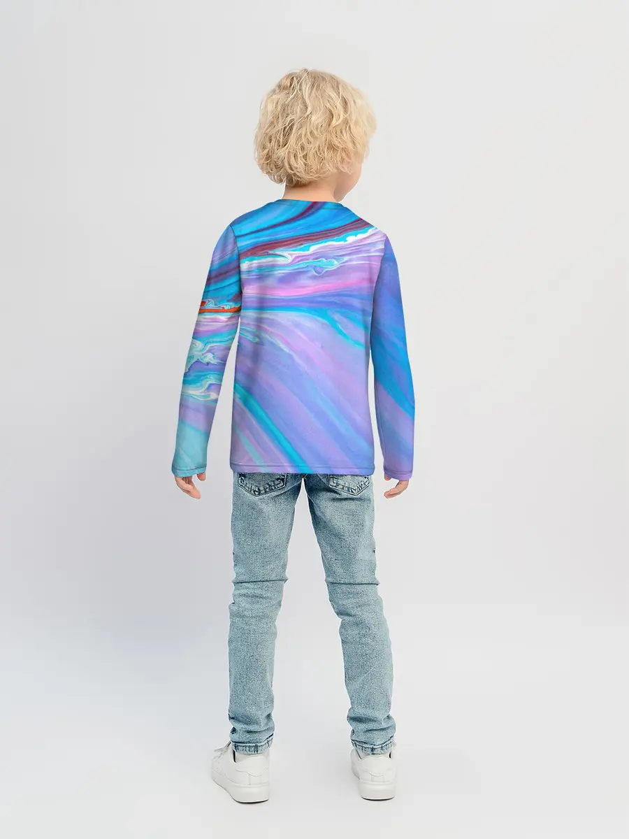 Детский лонгслив / Абстрактный прилив