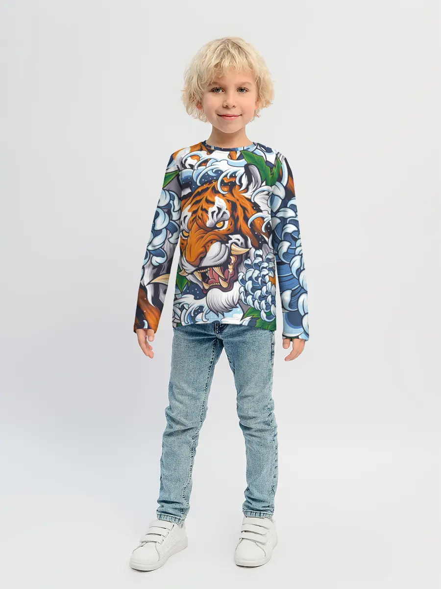 Детский лонгслив / Тигр