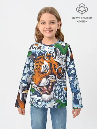 Детский лонгслив / Тигр