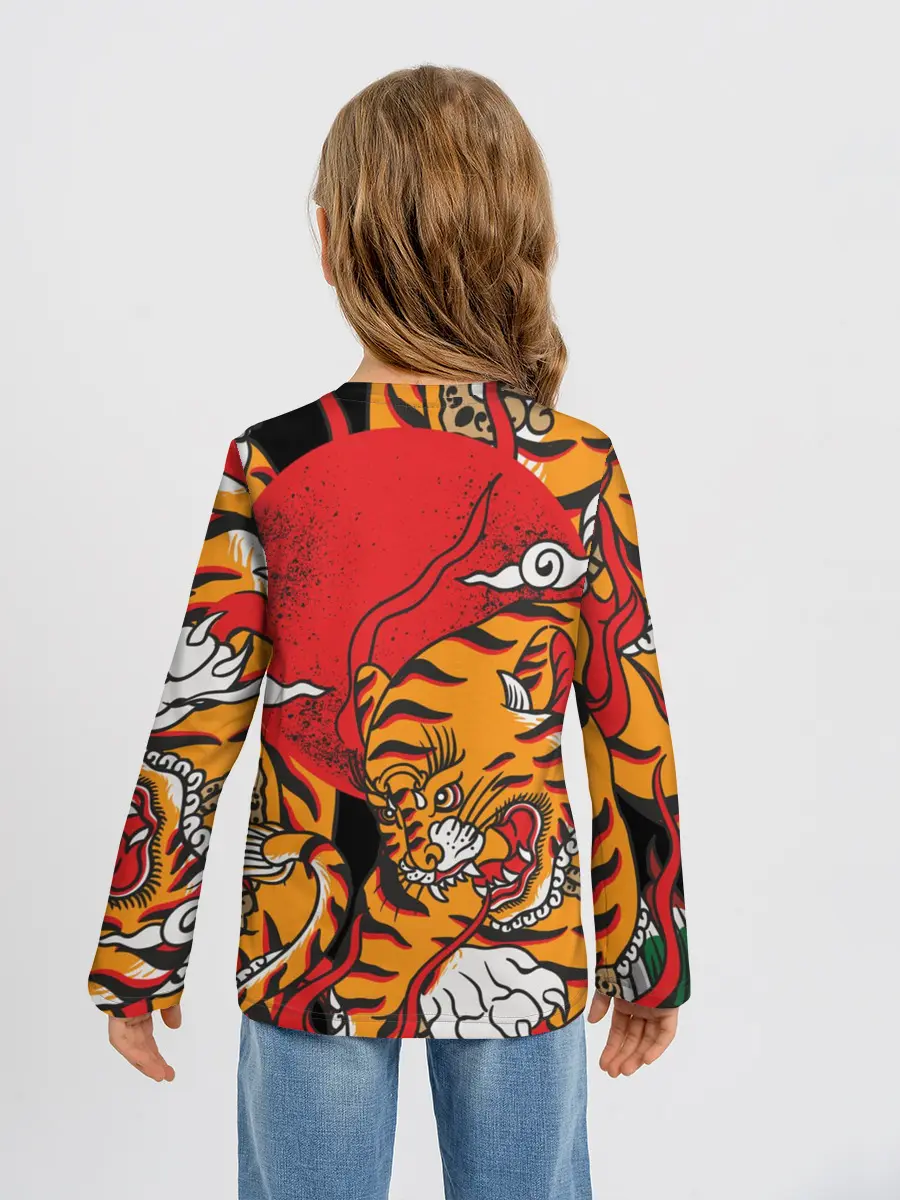 Детский лонгслив / Самурайский тигр
