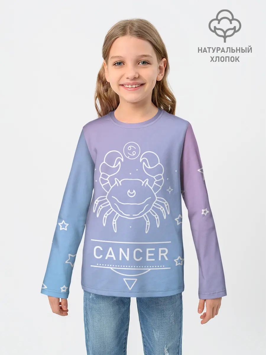 Детский лонгслив / Знак Рак