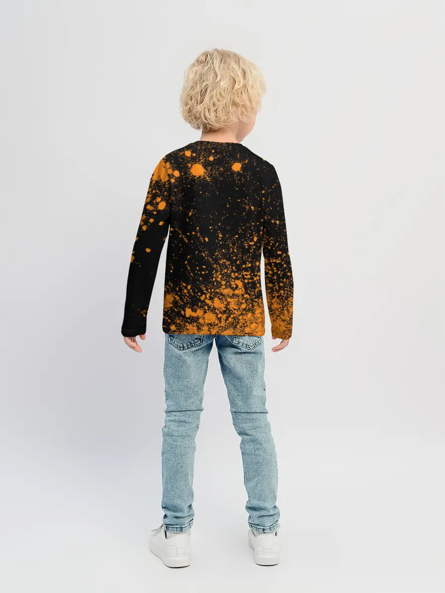 Детский лонгслив / Лиса - В Шарфике - Взрыв