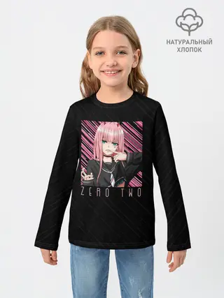 Детский лонгслив / Zero Two в квадрате