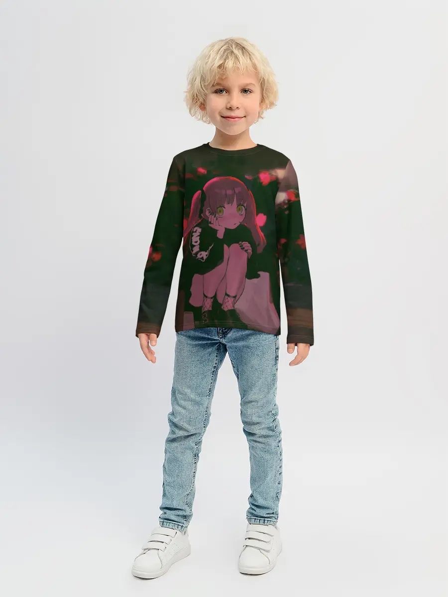 Детский лонгслив / Аниме девушка