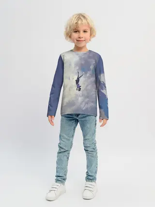 Детский лонгслив / Летящая девушка