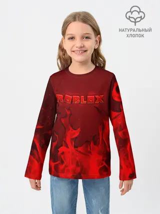 Детский лонгслив / ROBLOX ОГОНЬ