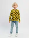 Детский лонгслив / Желто-черный модный узор