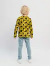 Детский лонгслив / Желто-черный модный узор