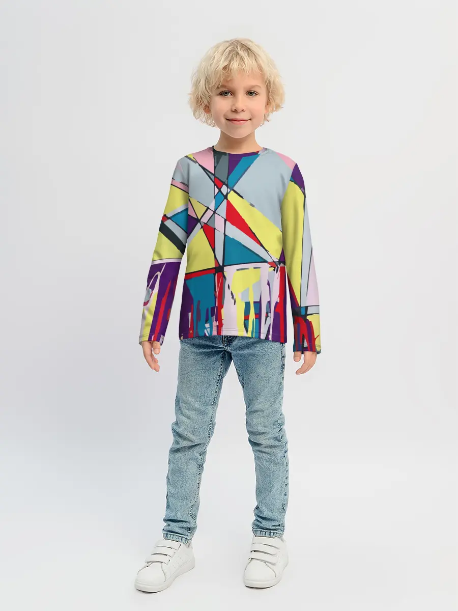 Детский лонгслив / Cubisme