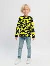 Детский лонгслив / Черно-желтый камуфляж