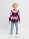 Детский лонгслив / Черно-пурпурный калейдоскоп