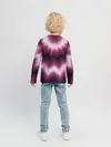 Детский лонгслив / Черно-пурпурный калейдоскоп