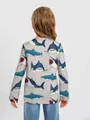 Детский лонгслив / Кровожадные акулы паттерн
