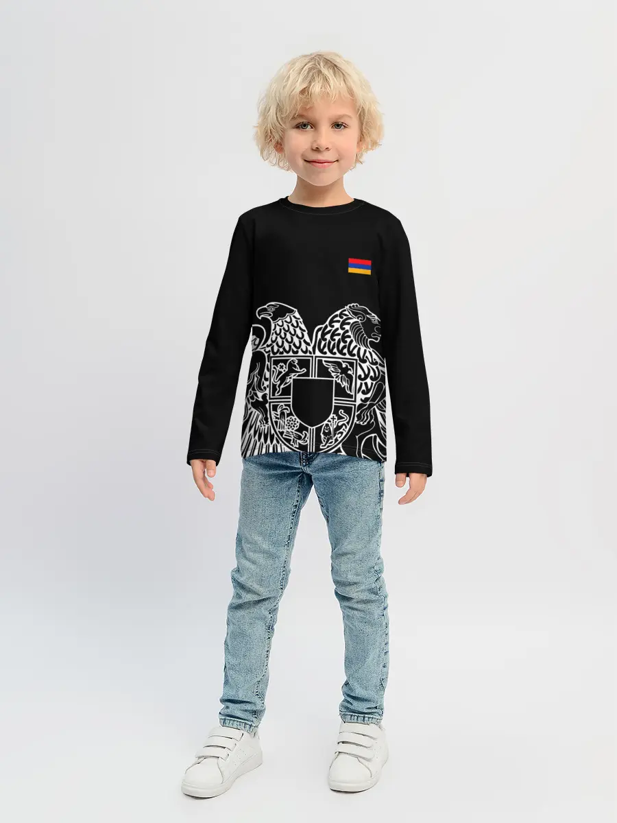 Детский лонгслив / Герб Армении и флаг