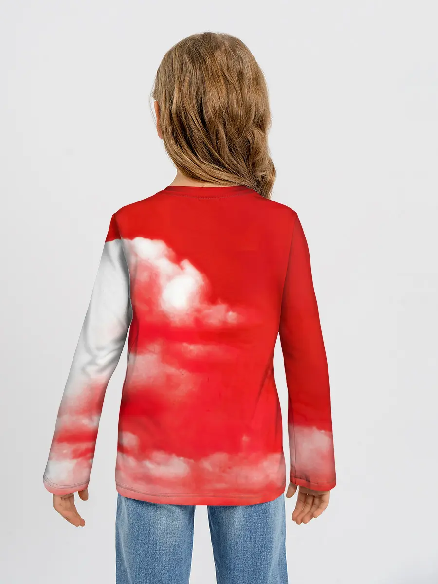 Детский лонгслив / 30 Seconds to Mars красное небо