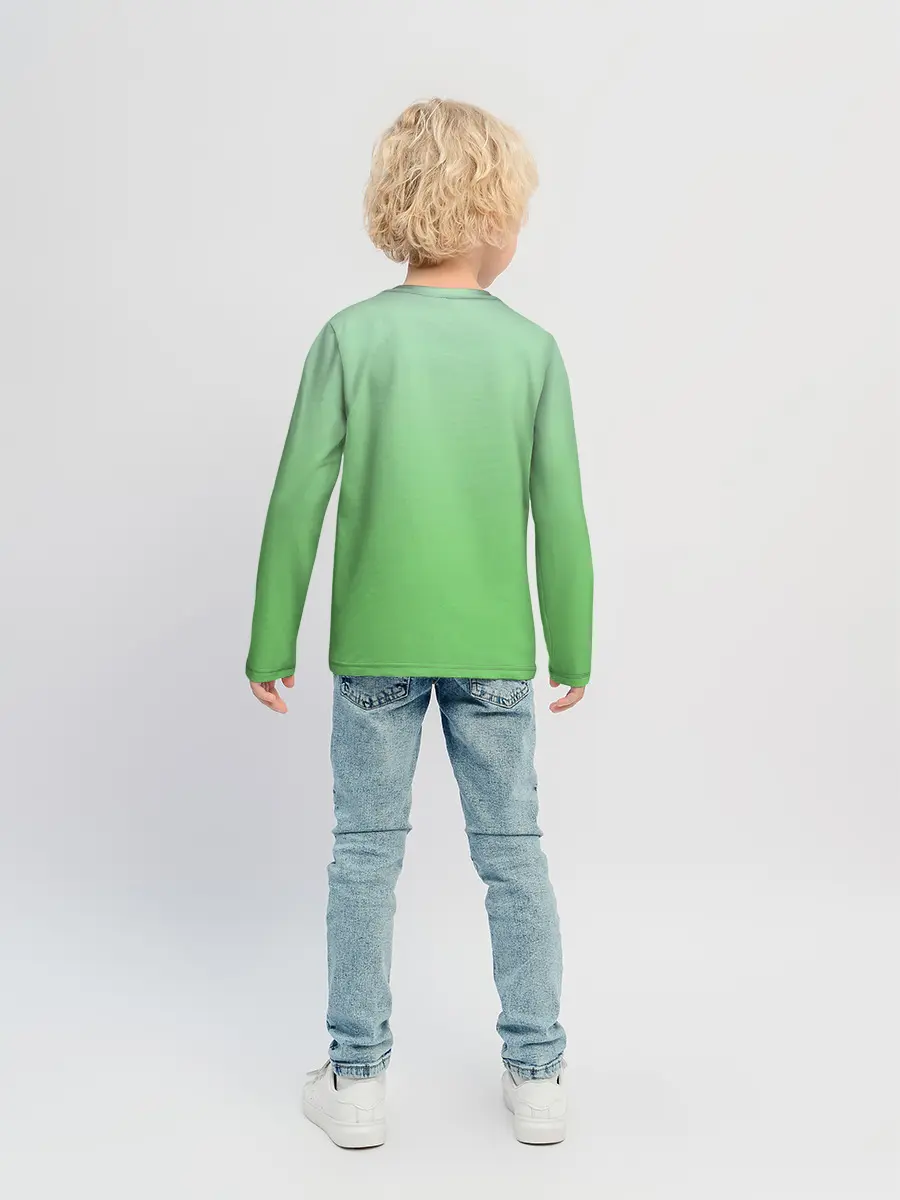 Детский лонгслив / Peacefull green