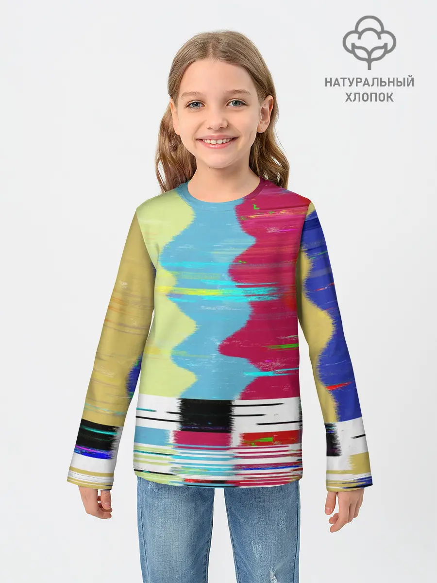 Детский лонгслив / TV glitch