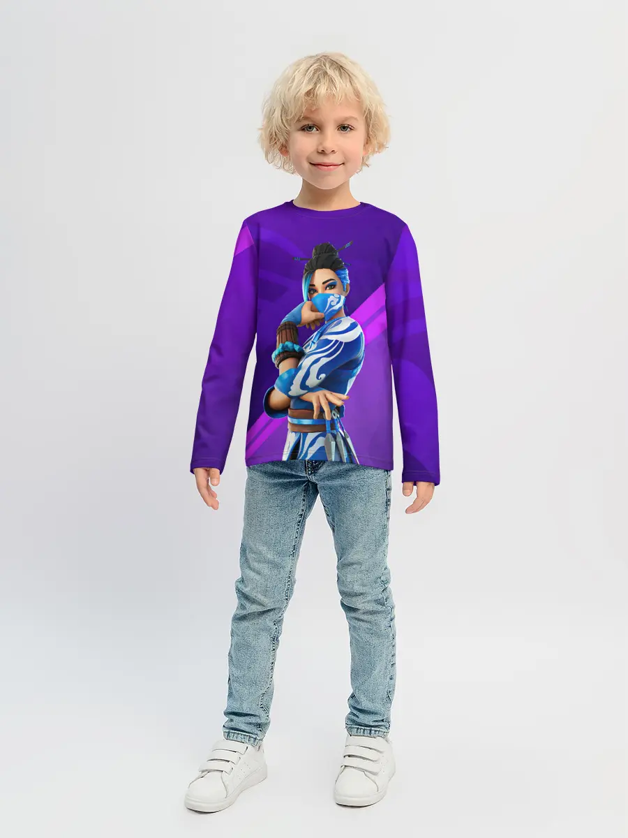 Детский лонгслив / Fortnite Blue Jade