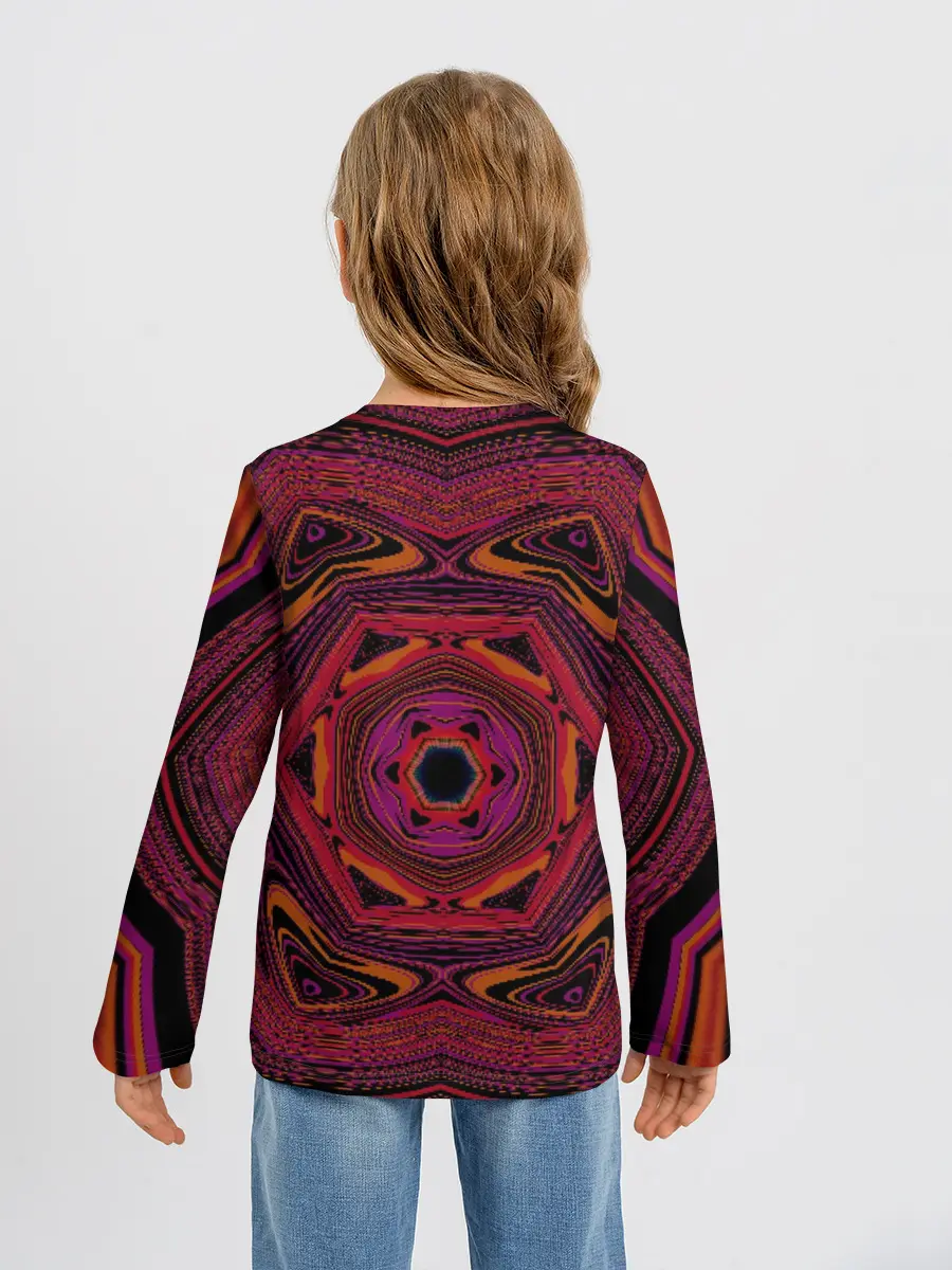 Детский лонгслив / Абстрактный калейдоскоп