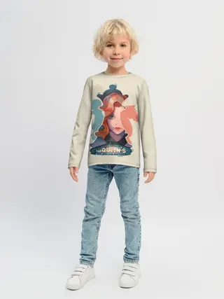 Детский лонгслив / Королева шахматной доски