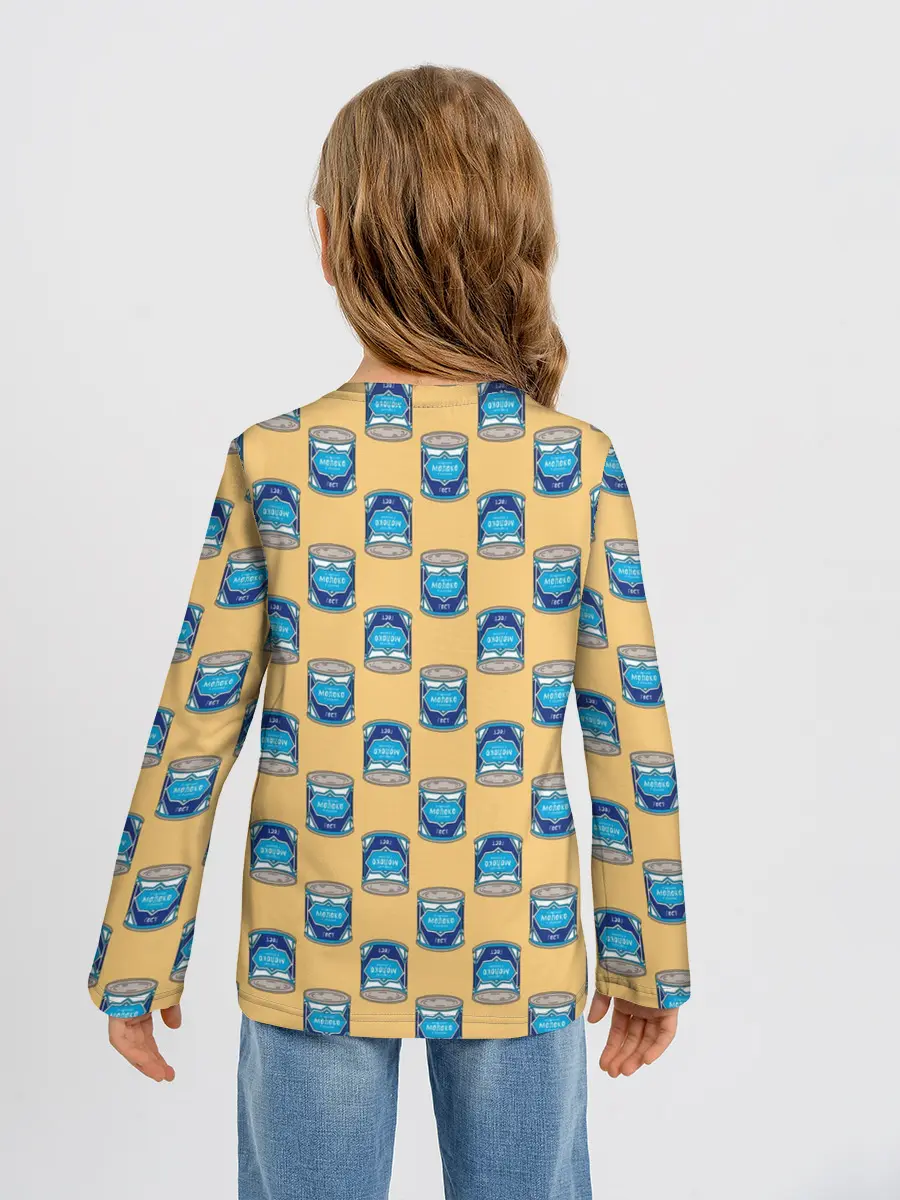 Детский лонгслив / Сгущенка паттерн