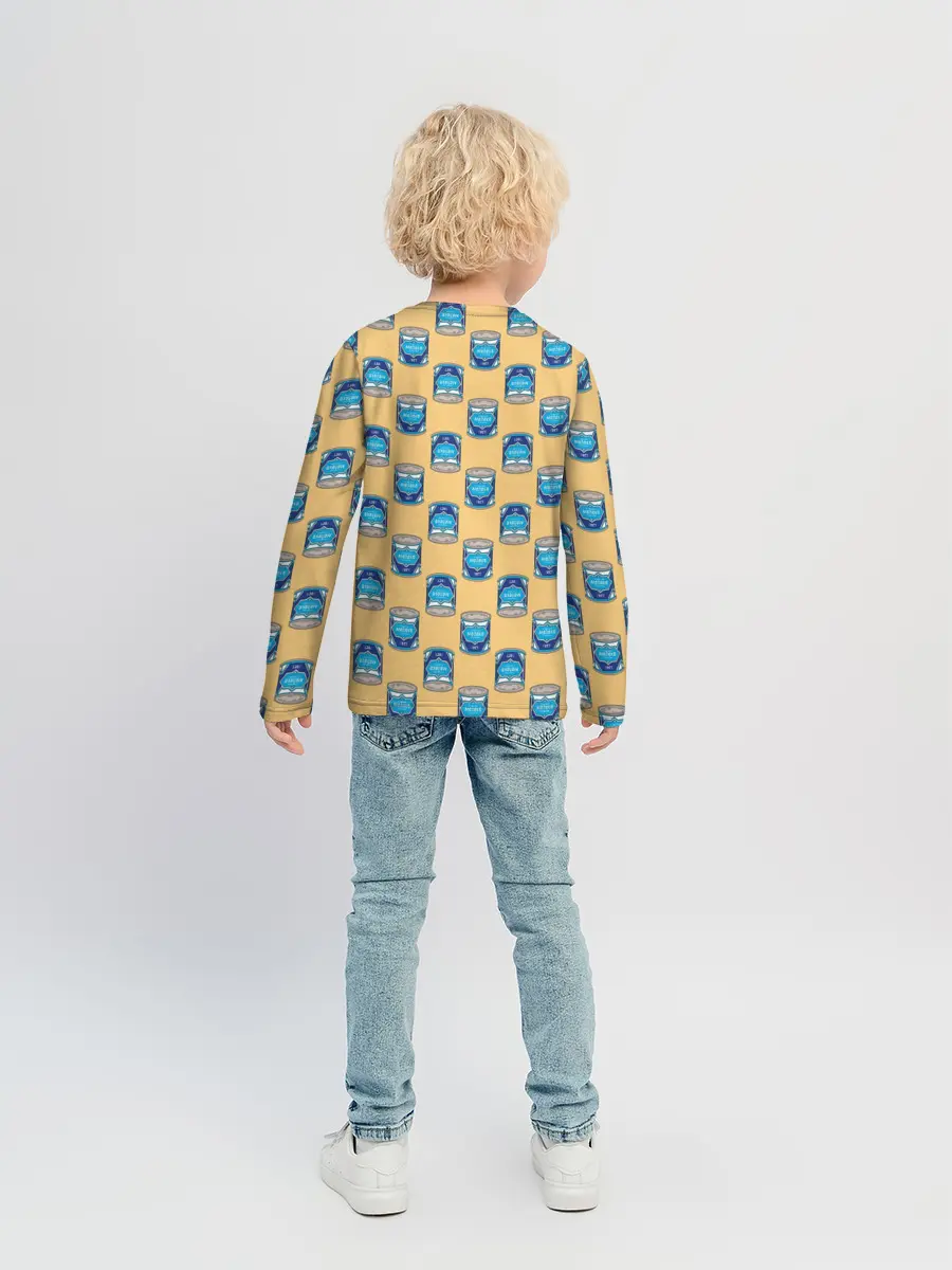 Детский лонгслив / Сгущенка паттерн